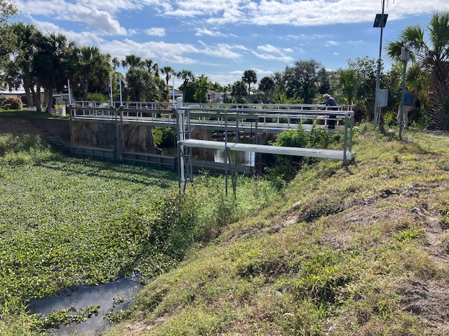 View of Kings Gate water control structure which was improved in December 2023.