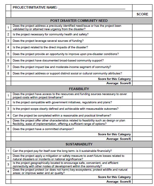 Image of Checklist 6-Recovery Value Worksheet